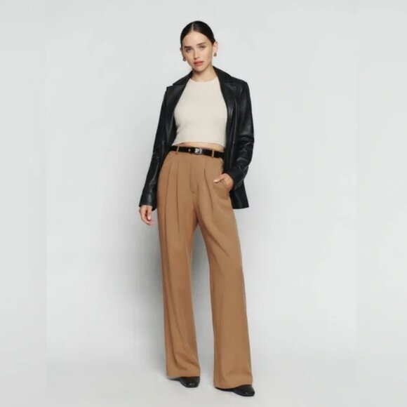 Reformation Pants - Reformation Mason Pant - Camel size 2